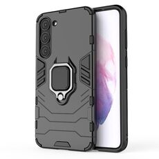 Per Samsung Galaxy S23 + 5G supporto magnetico per anello PC + custodia per telefono in TPU (nero)
