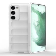 Per Samsung Galaxy S23 + 5G Magic Shield TPU + Custodia per telefono in flanella (bianca)