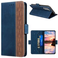 Per Samsung Galaxy S23 + 5G Custodia per telefono in pelle RFID magnetica laterale con cuciture (blu reale)