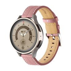 Cinturino per orologio in pelle scanalata insolita da 20 mm (rosa scuro)