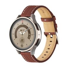 Cinturino per orologio in pelle scanalata insolita da 20 mm (marrone)