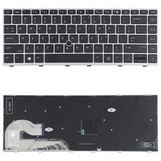 Per HP Elitebook 840 G5 846 G5 745 G5 Versione USA Tastiera con stick di puntamento (Argento)
