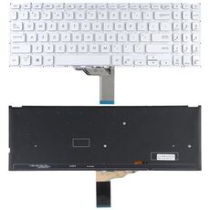 Per Asus Vivobook X512 X512D X512DA X512F X512FA X512U US Versione Tastiera con Retroilluminazione (Argento)