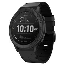 Per Garmin Tactix Delta 26mm Cinturino in pelle con fibbia in acciaio (nero)