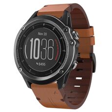 Cinturino per cinturino con fibbia in acciaio Garmin Fenix 3 26 mm (marrone)
