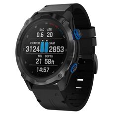 Per Garmin Descent MK 2i 26mm Cinturino in pelle con fibbia in acciaio (nero)
