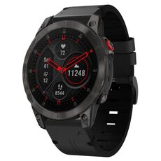 Per Garmin EPIX Gen 2 22mm Cinturino in pelle con fibbia in acciaio (nero)