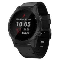 Per Garmin Forerunner 945 22mm Cinturino in pelle con fibbia in acciaio (nero)