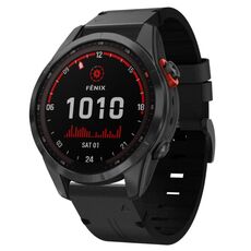 Per Garmin Fenix 7S Solar 20mm Cinturino in pelle con fibbia in acciaio (nero)