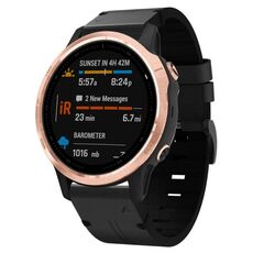 Per Garmin Fenix 6S 20mm Cinturino in pelle con fibbia in acciaio (nero)