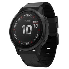 Per Garmin Fenix 6S Pro 20mm Cinturino in pelle con fibbia in acciaio (nero)