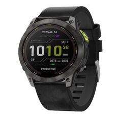 Per Garmin Enduro 2 26mm Cinturino in pelle con fibbia in acciaio (nero)