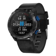 Per Garmin Descent MK 2i 26mm Cinturino in pelle con fibbia in acciaio (nero)