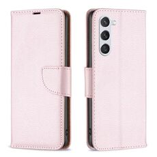 Per Samsung Galaxy S23 5G Litchi Texture Custodia in pelle di colore puro (oro rosa)