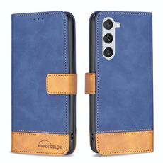 Per Samsung Galaxy S23 5G BF11 Custodia per telefono in pelle abbinata al colore della pelle (blu)