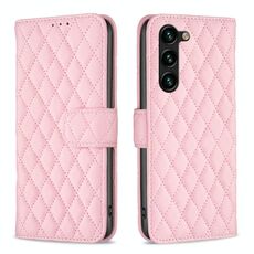 Per Samsung Galaxy S23 + 5G Diamond Lattice Wallet Custodia in pelle per cellulare (rosa)