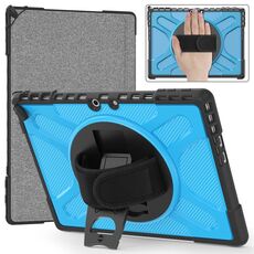 Custodia per tablet antiurto con impugnatura girevole per MicroSoft Surface Pro 9 (blu)