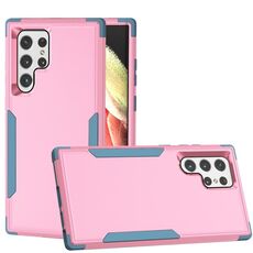 Per Samsung Galaxy S22 Ultra 5G TPU + PC Custodia antiurto per telefono (rosa + blu)