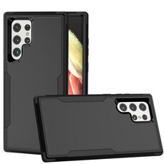 Custodia per telefono antiurto per Samsung Galaxy S22 Ultra 5G TPU + PC (nera)