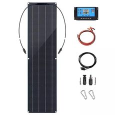 Scheda singola da 50 W con pannello solare per sistema fotovoltaico da 40 A (nero)