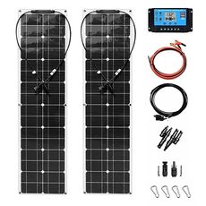 Scheda doppia da 100 W con pannello solare per sistema fotovoltaico da 40 A (bianco)