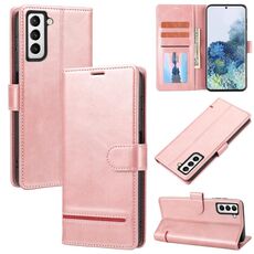 Per Samsung Galaxy S23 5G Custodia per cellulare in pelle con portafoglio classico (rosa)