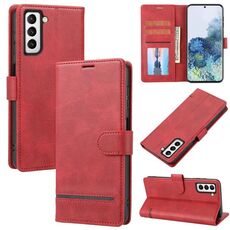 Per Samsung Galaxy S23 + 5G custodia per telefono in pelle con portafoglio classico (rosso)