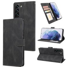 Per Samsung Galaxy S23 + 5G Fantasy Classic Pelle di vitello Texture PU Custodia per telefono (nero)
