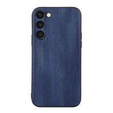 Per Samsung Galaxy S23+ 5G Custodia per telefono in PU con trama di mucca gialla (blu)