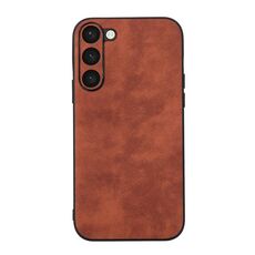 Per Samsung Galaxy S23 + 5G Custodia per telefono in PU texture Marocco (marrone)