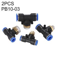 PB10-03 LAIZE Connettore rapido pneumatico a T tipo T in plastica da 10 pezzi