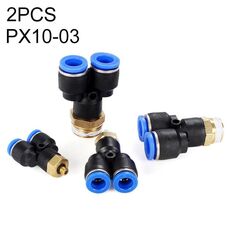 PX10-03 LAIZE Connettore rapido pneumatico a T in plastica tipo Y da 10 pezzi