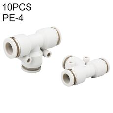 PE-4 LAIZE Connettore pneumatico a raccordo rapido a T tipo T PE da 10 pezzi