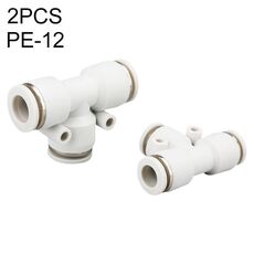 PE-12 LAIZE 10 pezzi PE tipo T connettore pneumatico a raccordo rapido