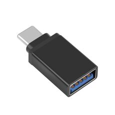 HAWEEL Adattatore per trasmissione dati OTG da USB-C / Tipo-C maschio a USB 3.0 femmina (nero)