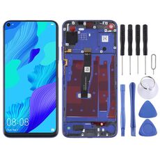 Schermo LCD originale per Honor 20 / Huawei Nova 5T Digitizer Assemblaggio completo con cornice (blu)