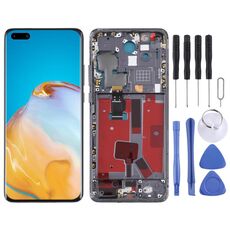 Schermo LCD originale per Huawei P40 Pro Digitizer Assemblaggio completo con cornice (nero)