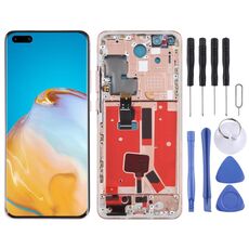 Schermo LCD originale per Huawei P40 Pro Digitizer Assemblaggio completo con cornice (oro)