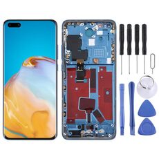Schermo LCD originale per Huawei P40 Pro Digitizer Assemblaggio completo con cornice (blu)