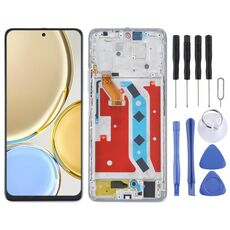 Schermo LCD originale per Honor X30 Digitizer Assemblaggio completo con cornice (argento)
