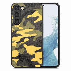 Per Samsung Galaxy S23+ 5G Cover posteriore in pelle mimetica Custodia per telefono (giallo)