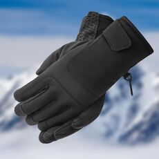 A030 Guanto da sci invernale Guanti sportivi da equitazione Mantieni caldi i guanti, taglia: XL (nero)