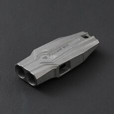 KS014 Fischio ad alta frequenza per allenamento di sopravvivenza all'aperto a doppio tubo, colore: Stonewash