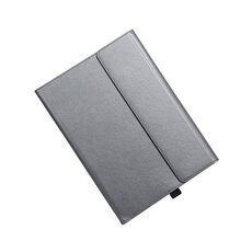 Supporto per custodia protettiva per tablet Microsoft Surface Pro 8 (custodia in pelle di agnello in microfibra grigia)