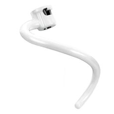 Per KitchenAid 6QT Stand Lifting Mixer Ciotola Rivestimento a spirale Gancio per impastare in metallo (bianco)