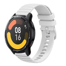 Per Xiaomi MI Watch Color 2 22mm Cinturino in silicone a tinta unita con motivo a punti ondulati (bianco)