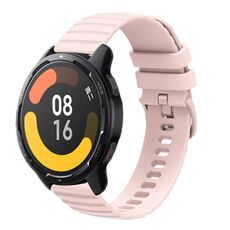 Per Xiaomi MI Watch Color 2 22mm Cinturino in silicone a tinta unita con motivo a punti ondulati (rosa)