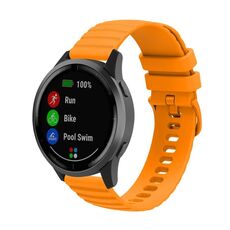 Per Xiaomi MI Watch Color 22mm Wavy Dot Pattern Cinturino in silicone tinta unita (giallo)