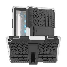 Per Amazon Kindle Fire HD 8 2022 Tyre Texture TPU + Custodia per tablet PC con supporto (bianco)