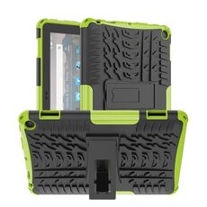 Per Amazon Kindle Fire HD 8 2022 Tire Texture TPU + Custodia per tablet PC con supporto (verde)